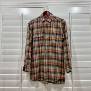 Polo by Ralph Lauren Men's Brown Blue Plaid. Button-down. Large
